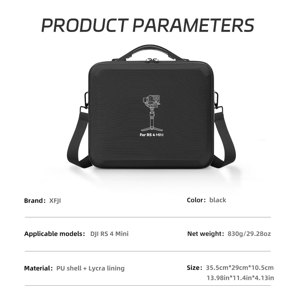 DJI Rs 4 Mini DSLR Gimbal and Accessories Protection Bag (Black)