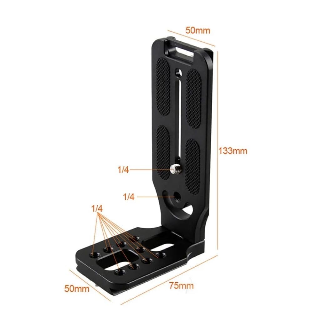 Base Mount L-Shaped Vertical & Horizontal Quick Release Plate For DJI Ronin RS 4, RS 3, RS 2, RSC Gimbal, Sony & Canon Cameras 
