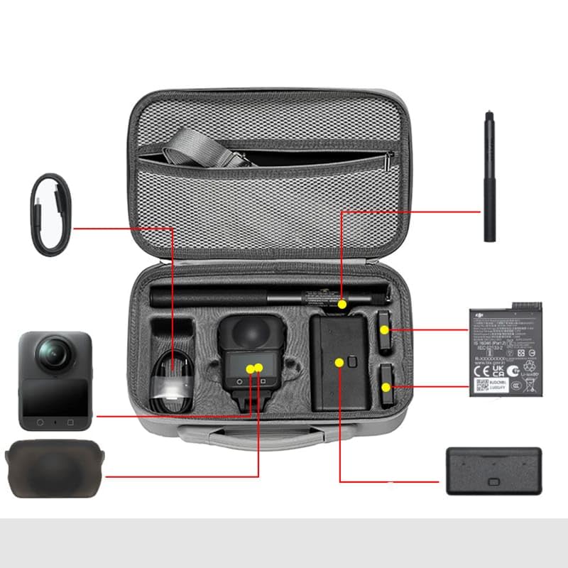 GetZget Carrying case For DJI osmo 360 Camera & Accessories PU Storage Bag