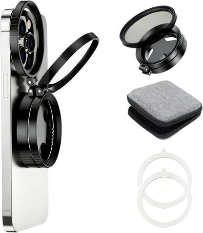 Magnetic 52mm Circular Polarized Lens Filter Foldable Adaptor For iPhone 17/16/15/14/13 and Android VIVO/REDMI/Samsung/Oppo/XIAOMI
