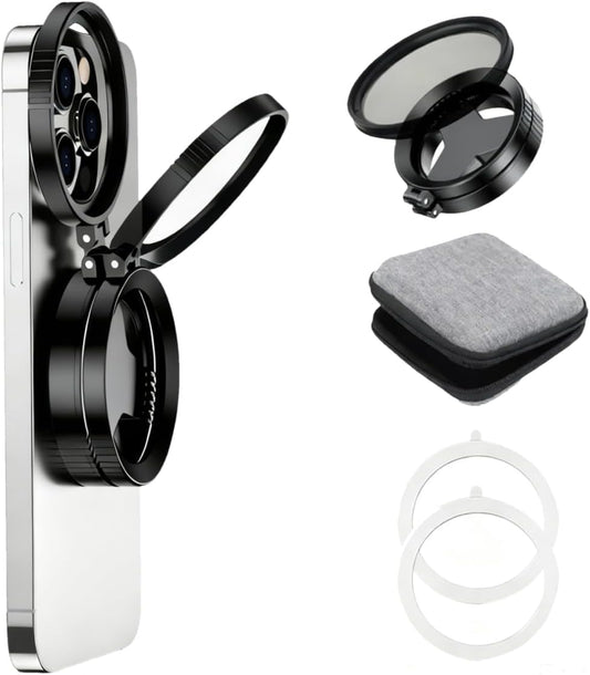 Magnetic 52mm Star Lens Filter Foldable Adapter with Rotatable Star Filter