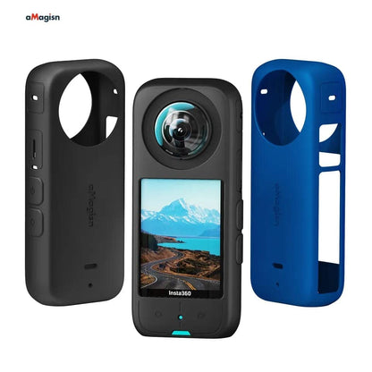 Amagisn Combo Lens Protector Cap & Body Silicone Cover for Insta360 One X3 Action Camera Accessories