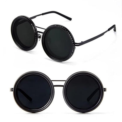  UV400 Protection & ND Filter Lenses - Unisex Round Frame Beach Eyewear