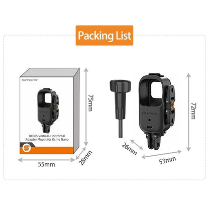 Foldable Vertical & Horizontal Adapter Mount For DJI Osmo Nano