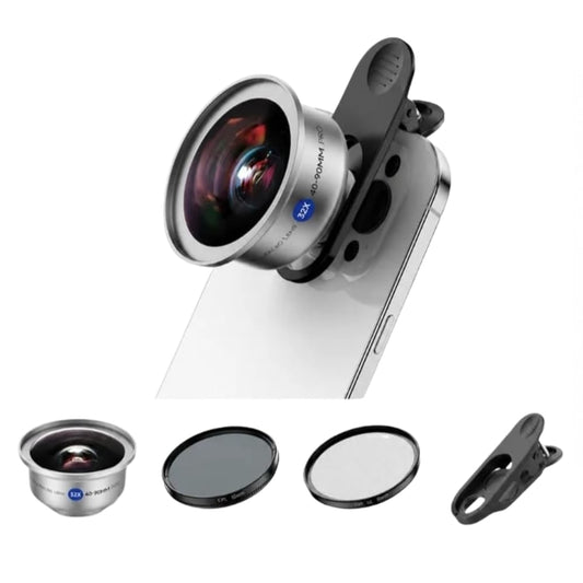 GetZget® 32X Ultra Macro Lens Kit For iPhone & Android | 40-90mm Pro Close-Up Lens with CPL Filter, Star Filter & Universal Clip