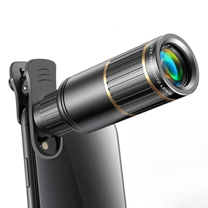 Getzget 22X Telephoto Lens For Smartphones, Universal Mobile Camera Zoom Lens with Clip, Storage Case 