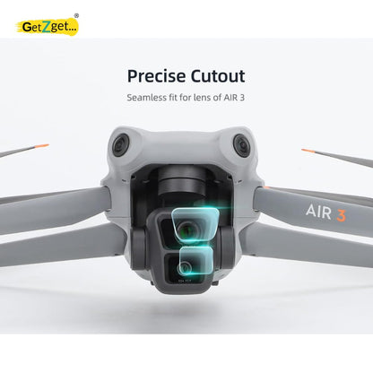 HD Tempered Glass For Dji Mavic Air 3 Gimbal Camera Dual Lens Scratch Protector Guard 9H Hard 2.5d Curve edge Camera Glass Accessories(Pack of 2)