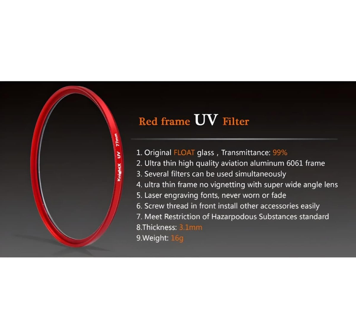 UV Filter for Phones and DSLR Cameras