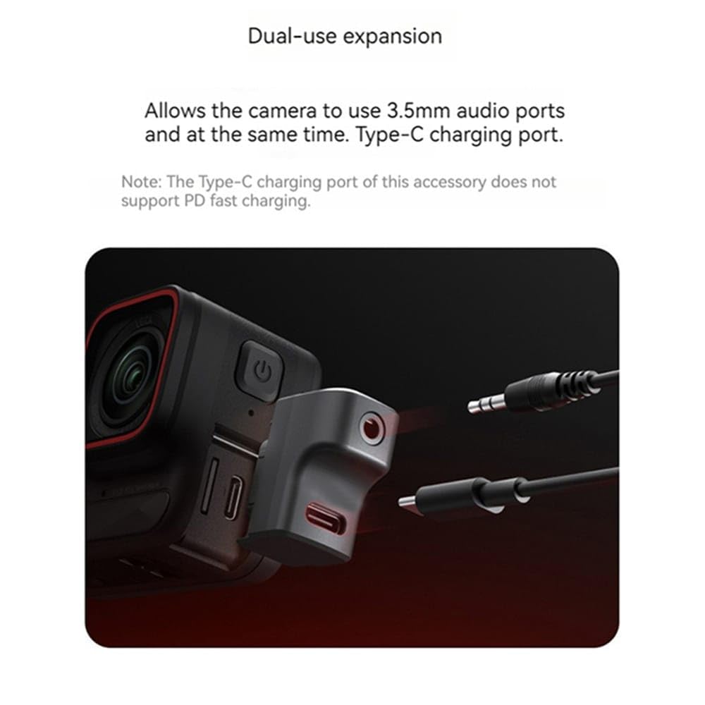 Cynova 2-in-1 Mic and Charging Adapter for Insta360 Ace Pro / Ace Pro 2 (view 7)