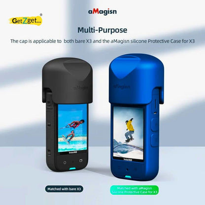 Amagisn Combo Lens Protector Cap & Body Silicone Cover for Insta360 One X3 Action Camera Accessories