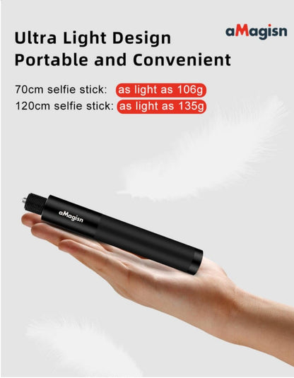 Amagisn Invisible Selfie Stick for DJI,Insta360 One X3/ X2, Gopro, SjCam