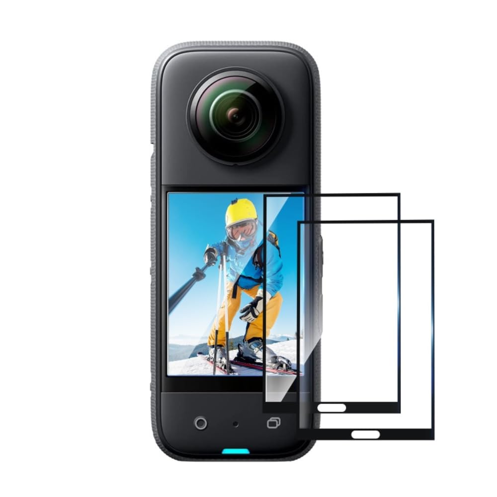 Curved Tempered Film Screen Protector for Insta360 X5 and X4 (Pack of 2)