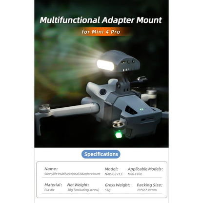 Action Camera Holder For DJI Mini 4 Pro Searchlight/Action Camera Mounting Accessories