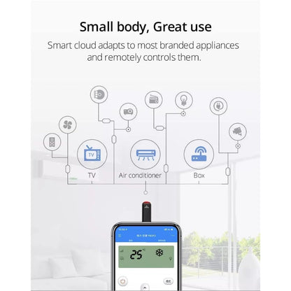 GetZget® Mini IR Adapter Compatible with iPhone 15 pro/Max/Plus Portable Mobile Remote Control Ir Blaster Works with All Brand TV/AC/Set top Box/Bulb/Camera/Projector,etc.