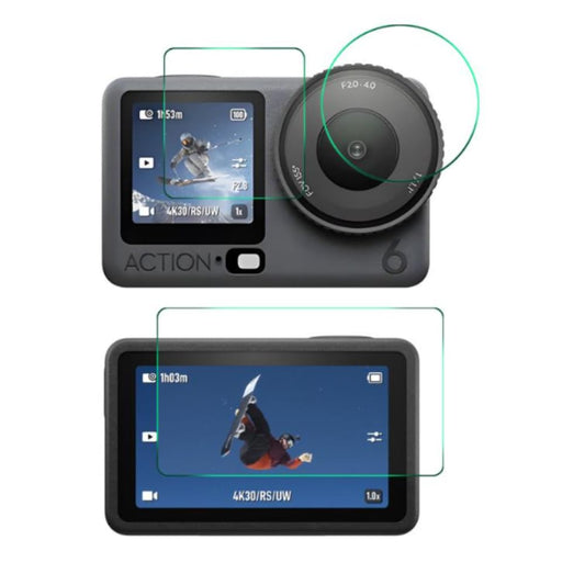 GetZget Tempered Glass For Dji Action 6 Camera Screen scratch Protector Glass Accessories