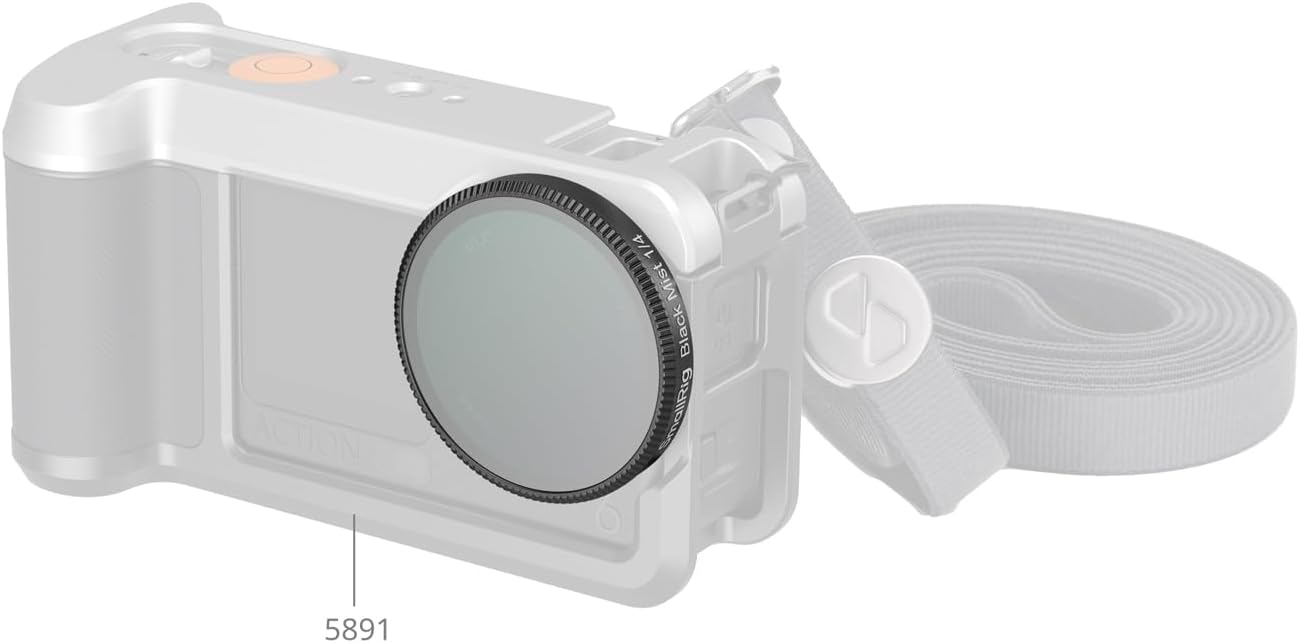 SmallRig 1/4 Black Mist Filter for DJI Osmo Action 6, Snap On Black Diffusion 1/4 Filter
