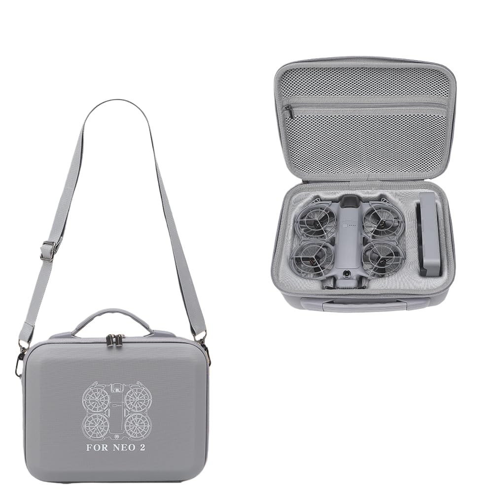 Carrying Case Compatible with DJI Neo 2 can Store Charging Hub & Accessories, Air Travel Protection Bag PU Case (Bkano Standard)