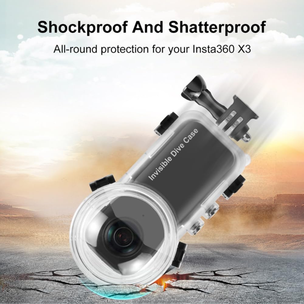 Waterproof Invisible Diving Case for Insta360 One X3 Underwater Housing Accessories