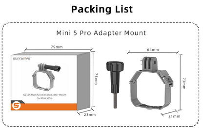 GetZget® Sunnylife Action Camera Holder For DJI Mini 5 Pro Searchlight/Action Camera Mounting Accessories