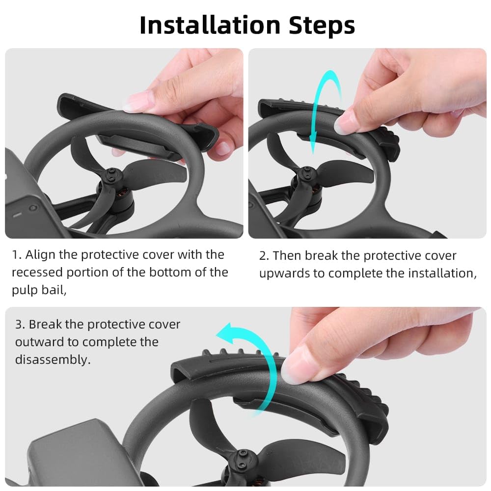 TPU Propeller Guard Bumper for DJI Avata 2 (Black) (view 5)