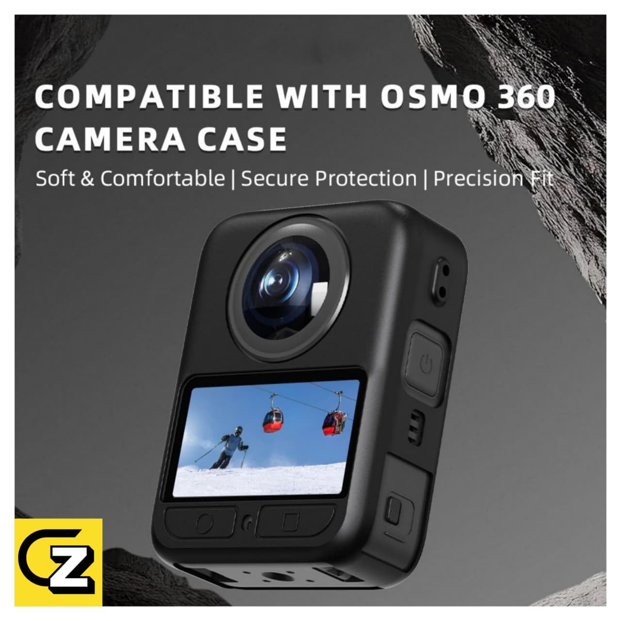 GetZget® Silicone Cover For DJI Osmo 360 Camera Cover with Lens Cap Scratch Protector Accessories