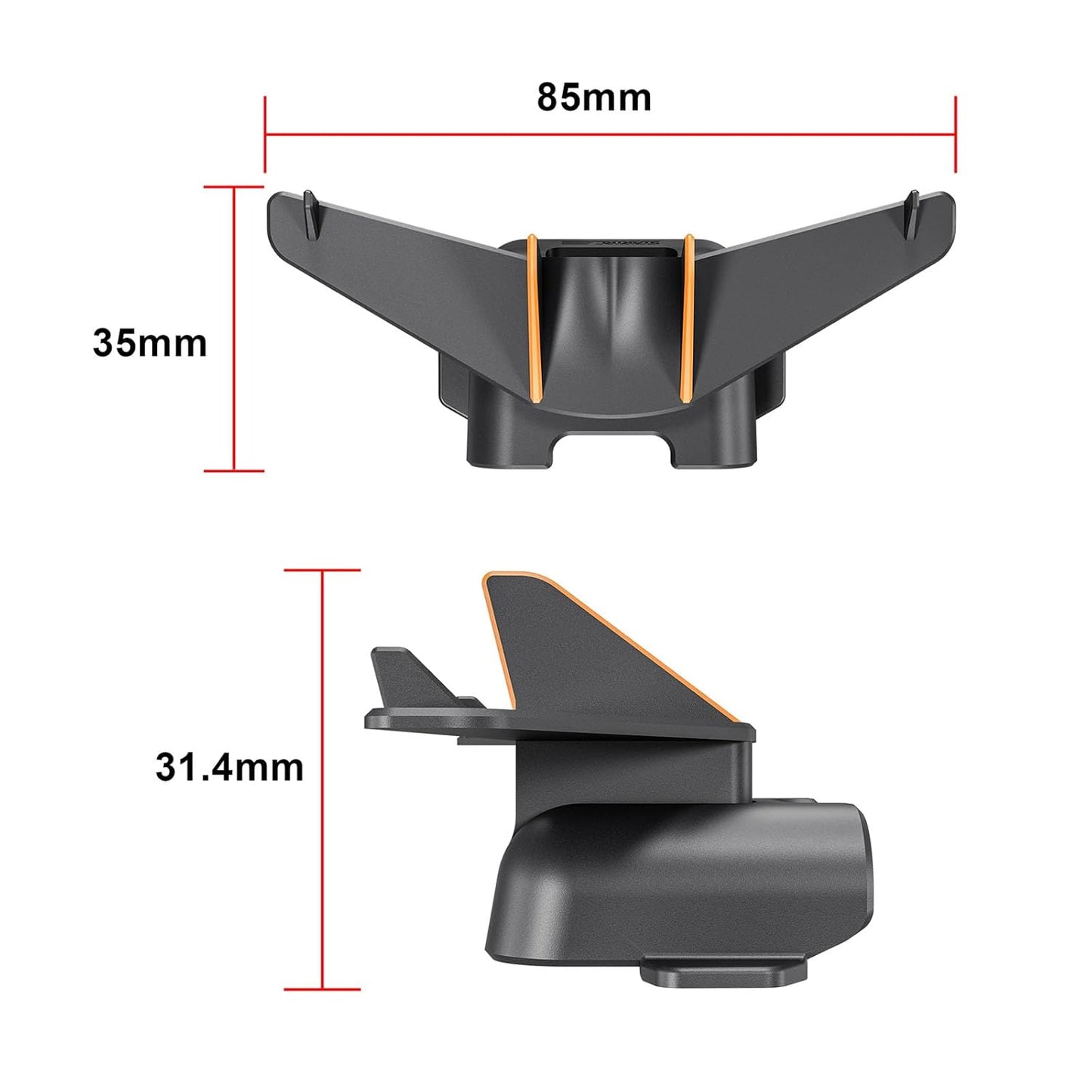 Getzget Flight Tail Wing For DJI AVATA 2 Drone, Anti-Release Buckle Snap-On Battery Fin Fixed Stabilizer Part 