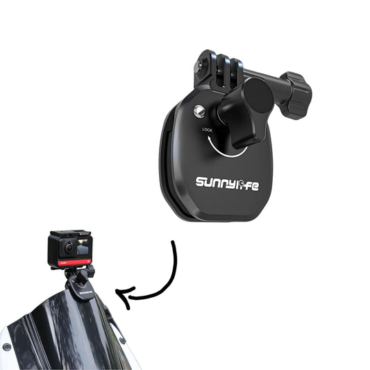 Sunnylife Motorcycle Windshield Mount For DJI Osmo 360, Pocket 3, Action 4/5/5pro, Insta 360 X5/X4/X3, Go Pro Hero 12/11/10 Action Camera Accessory
