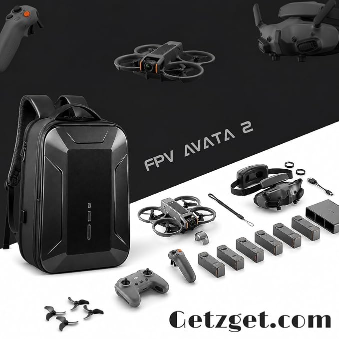 Multipurpose Hard Shell Waterproof Backpack bag for DJI Avata 2 & Accessories  (Avata 2 Bagpack, Black)