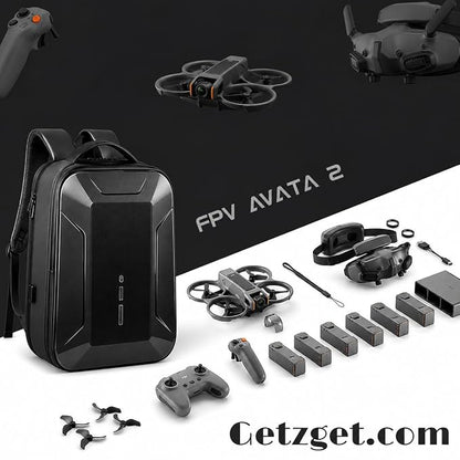 Multipurpose Hard Shell Waterproof Backpack bag for DJI Avata 2 & Accessories  (Avata 2 Bagpack, Black)