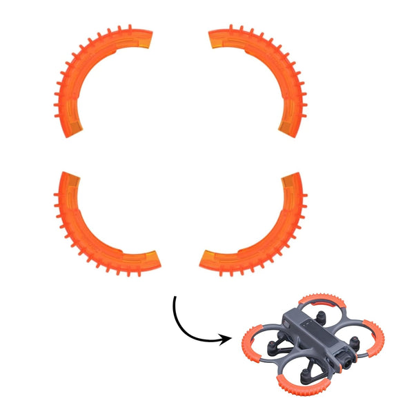 Props Guard Bumper Protective TPU Cover For Dji Avata 2 Propeller Guard Protector Accessories (Neon Orange)