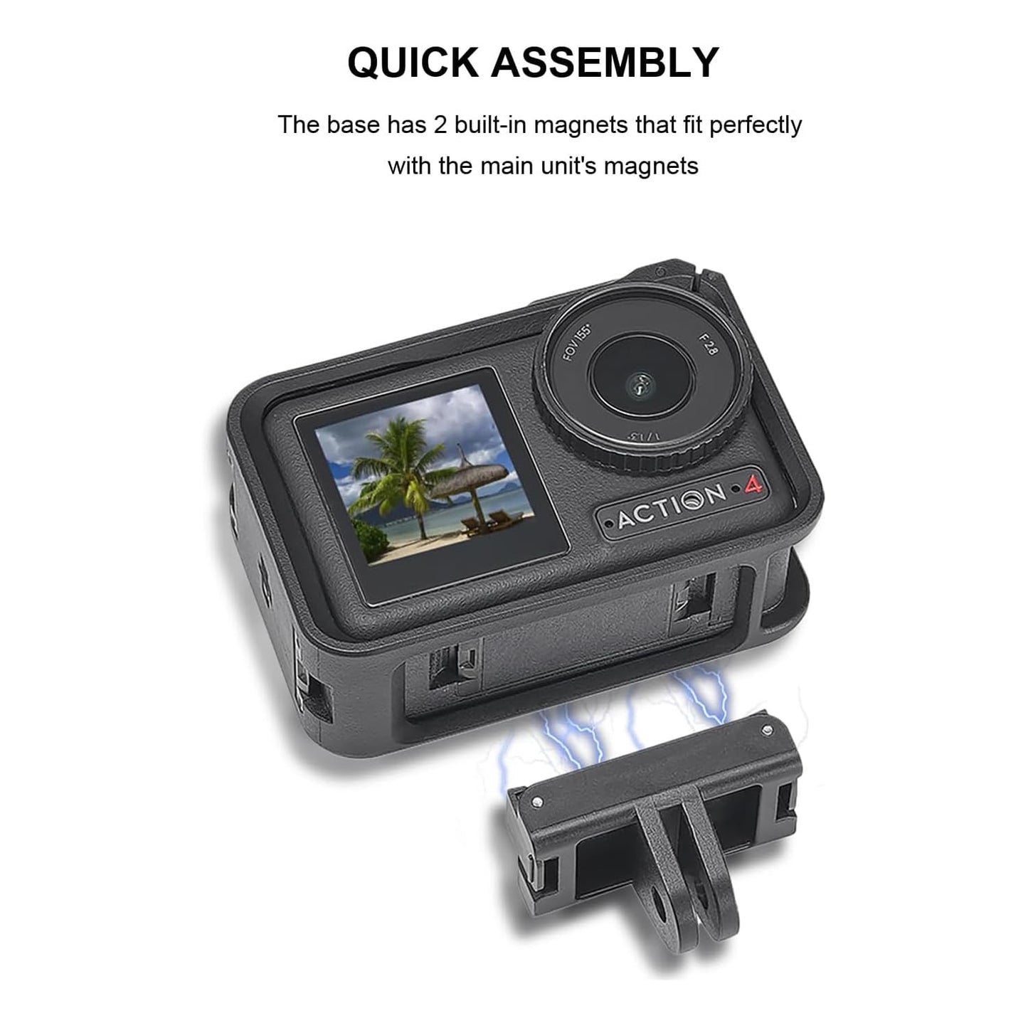 Getzget Quick Release Mount For DJI Osmo Action 5 Pro/4/3 & Osmo 360