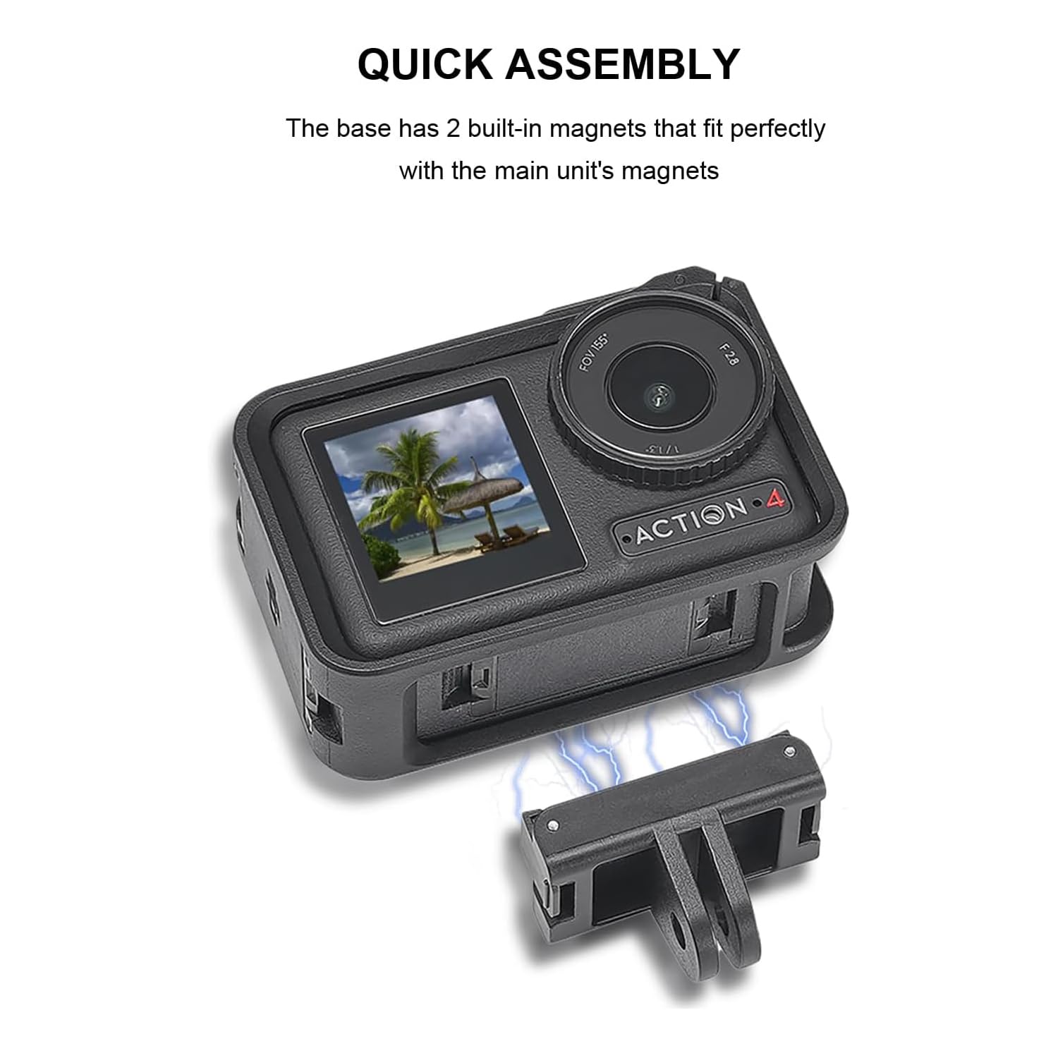 Getzget Quick Release Mount For DJI Osmo Action 5 Pro/4/3 & Osmo 360