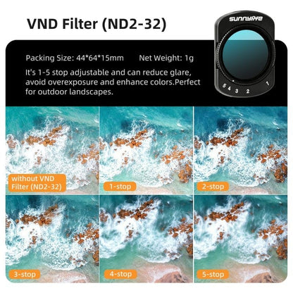 GetZget® 1/4 Black Mist & VND 2-32 Filter For DJI Osmo Pocket 4/3 2-in-1 Adjustable Variable ND Magnetic Camera Lens Filters for Vlogging & Video