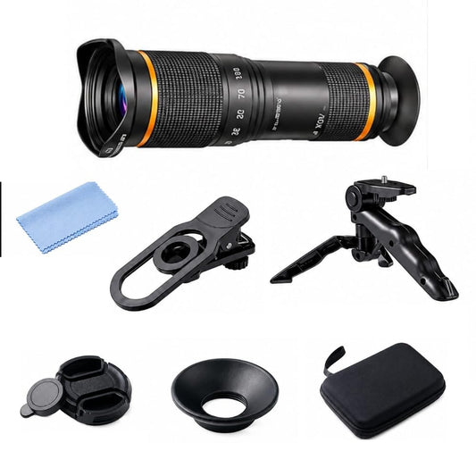 36X Metal Telephoto Lens Kit with Lens Clip & Handheld Tripod, Mobile Phone Camera Lens for Photography