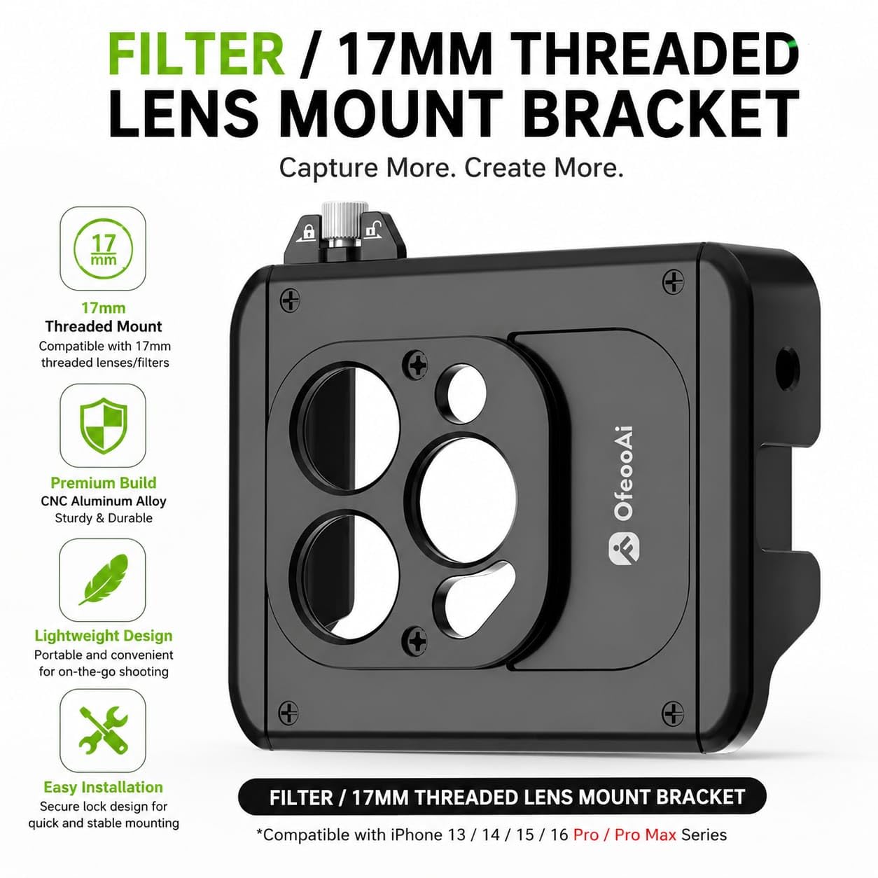 GetZget® OfeooAi 67mm Magnetic Filter Adapter For Variable ND Filter (ND2-ND32) 1-5 Stop | Adjustable VND Camera Lens Filter 