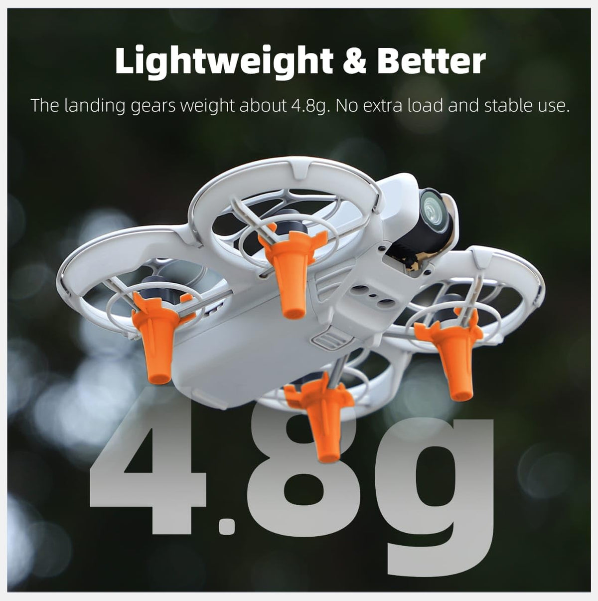 10mm Landing Gear Leg Extensions for DJI Neo (Grey) (view 3)