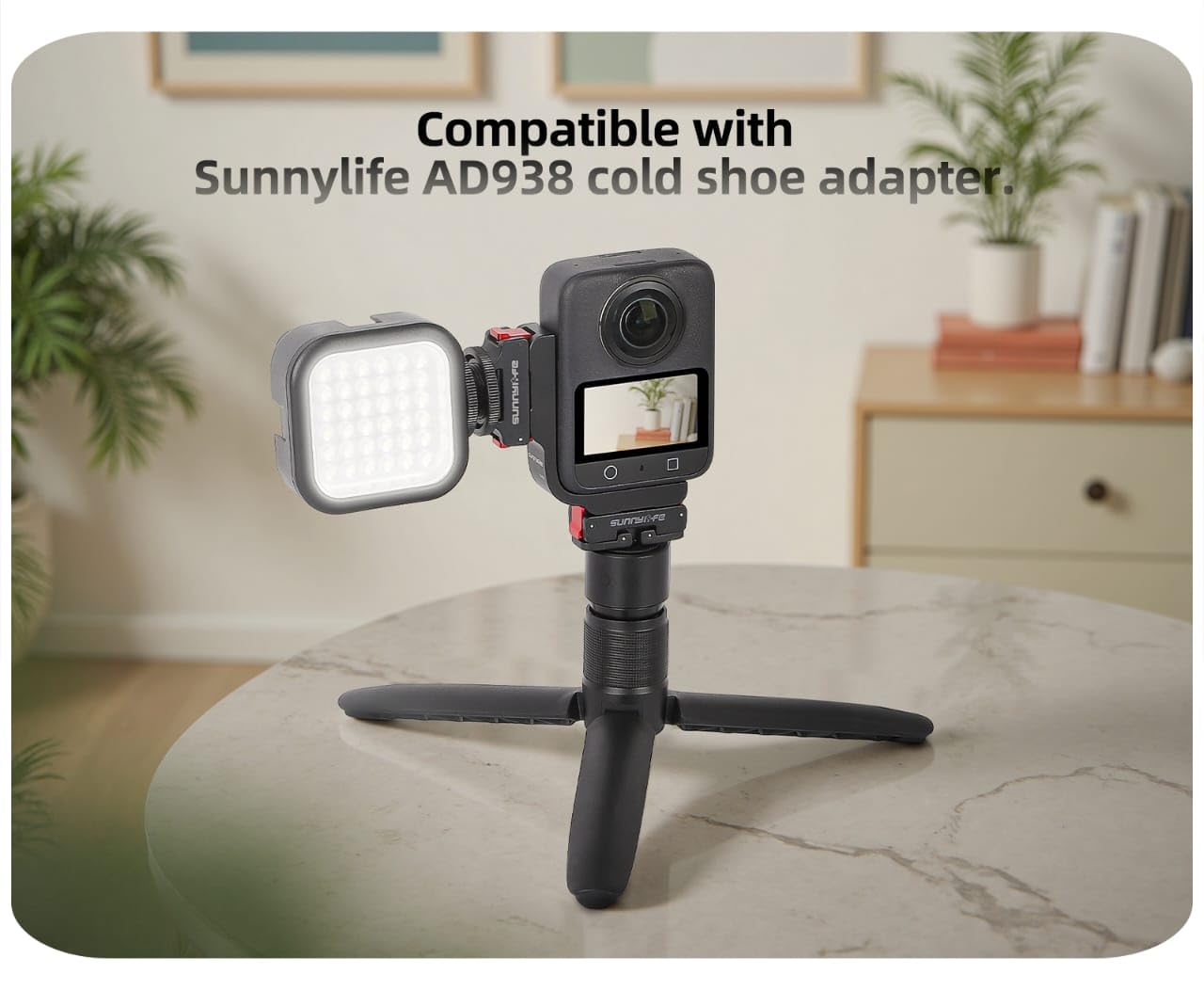 Universal Vertical & Horizontal Mount for DJI Osmo 360 – Dual-Angle Tripod with Magnetic Adapter Bracket – 1/4" Screw 