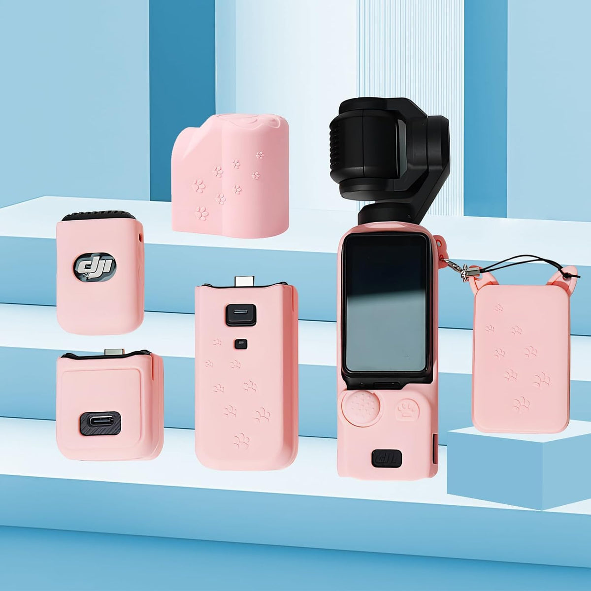 Silicone Cover for DJI Osmo Pocket 3 Creator Combo (Pink) (view 4)