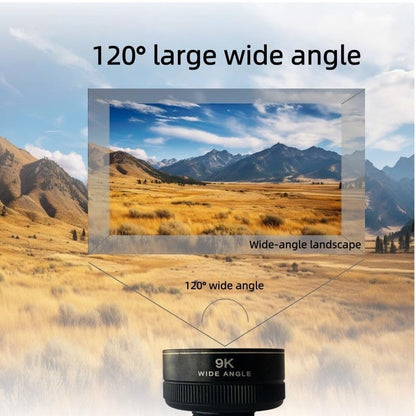 18K Ultra-Wide Angle Mobile Phone Camera Lens with ND Filter Clip-On HD Lens