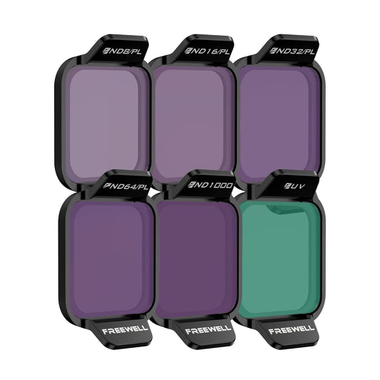 Freewell Bright Day Filter Kit for DJI Flip Drone ND8/PL, ND16/PL, ND32/PL, ND64/PL, ND1000, UV