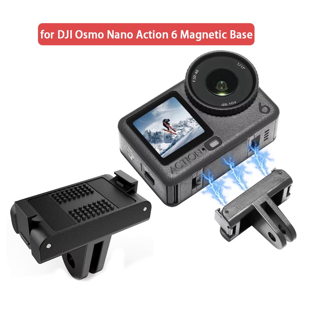 Magnetic Quick Release Mount Adapter For DJI Action 6/ Osmo Nano, Action Camera 