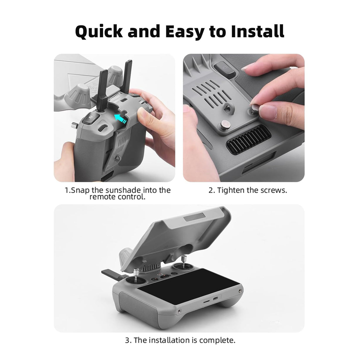 Brdrc Sun Hood and Joystick Protector for DJI RC 2 (Mini 4 Pro, Air 3 / 3S) (view 2)