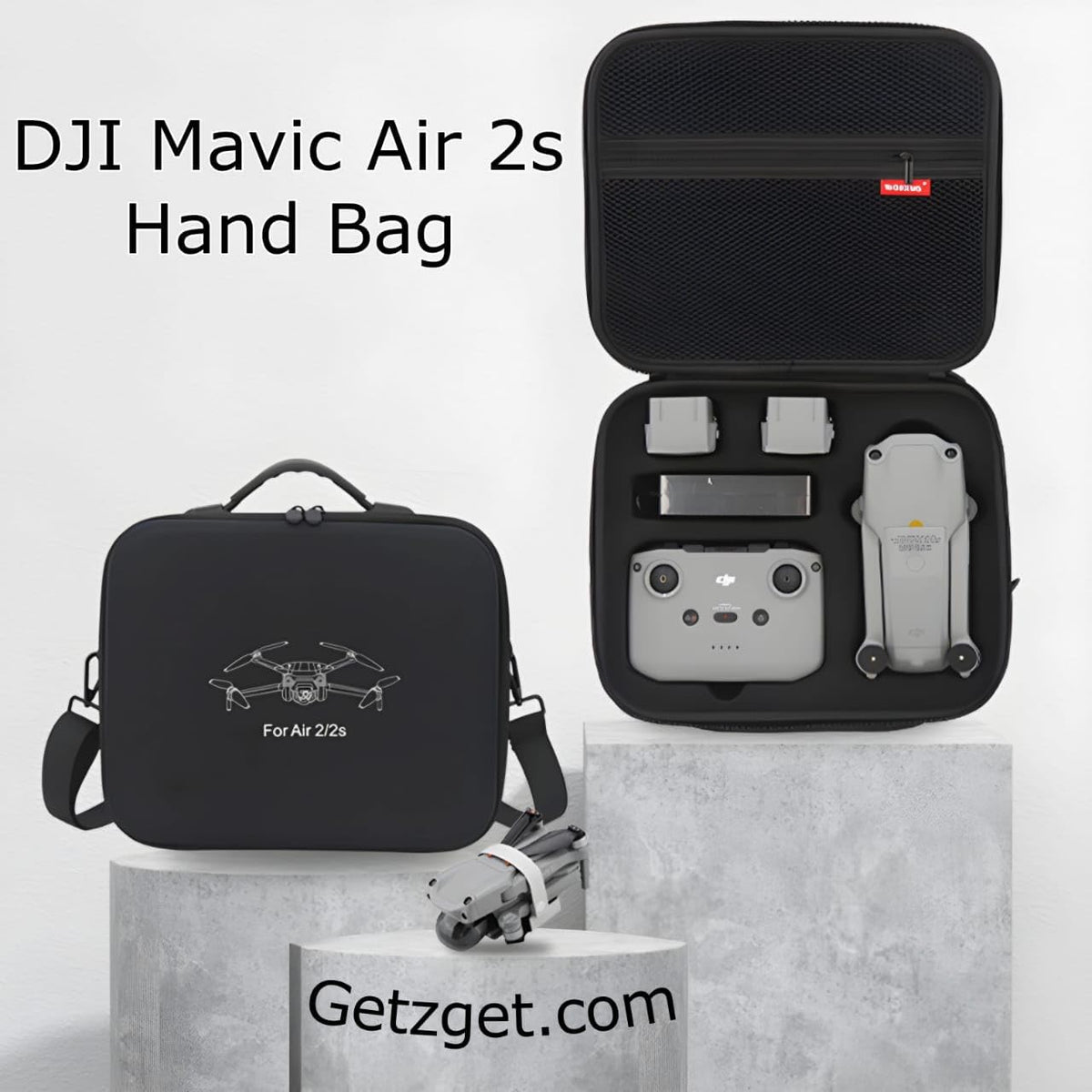 Compact PU Shoulder Bag for DJI Mavic Air 2 / Air 2S (Soft Case) (view 2)