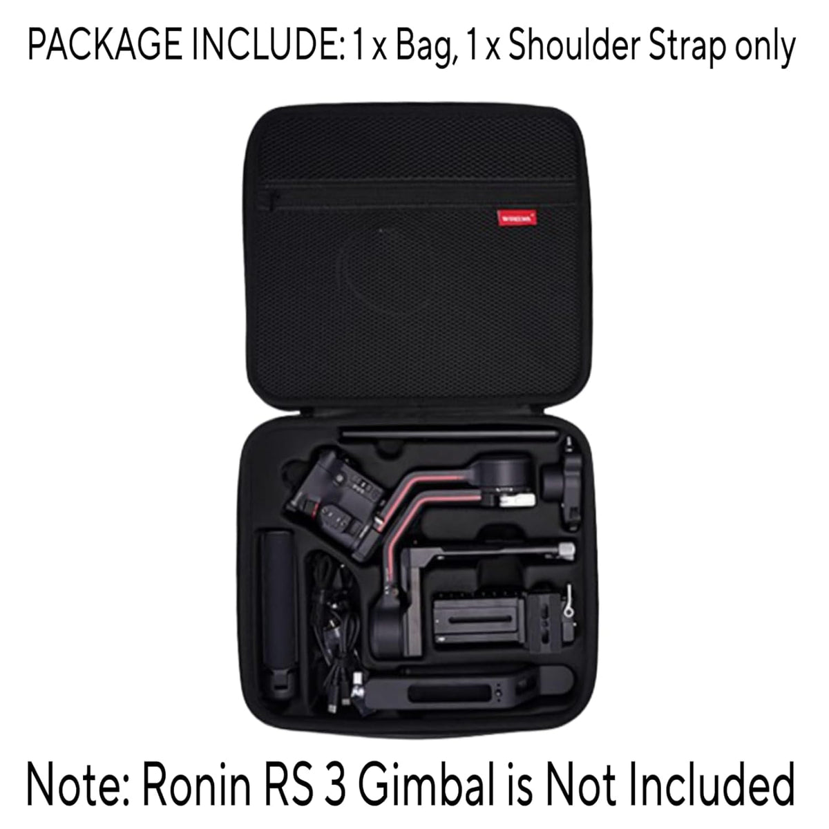 Large Capacity Carrying Case for DJI Ronin RS 3 Gimbal (Black) (view 2)