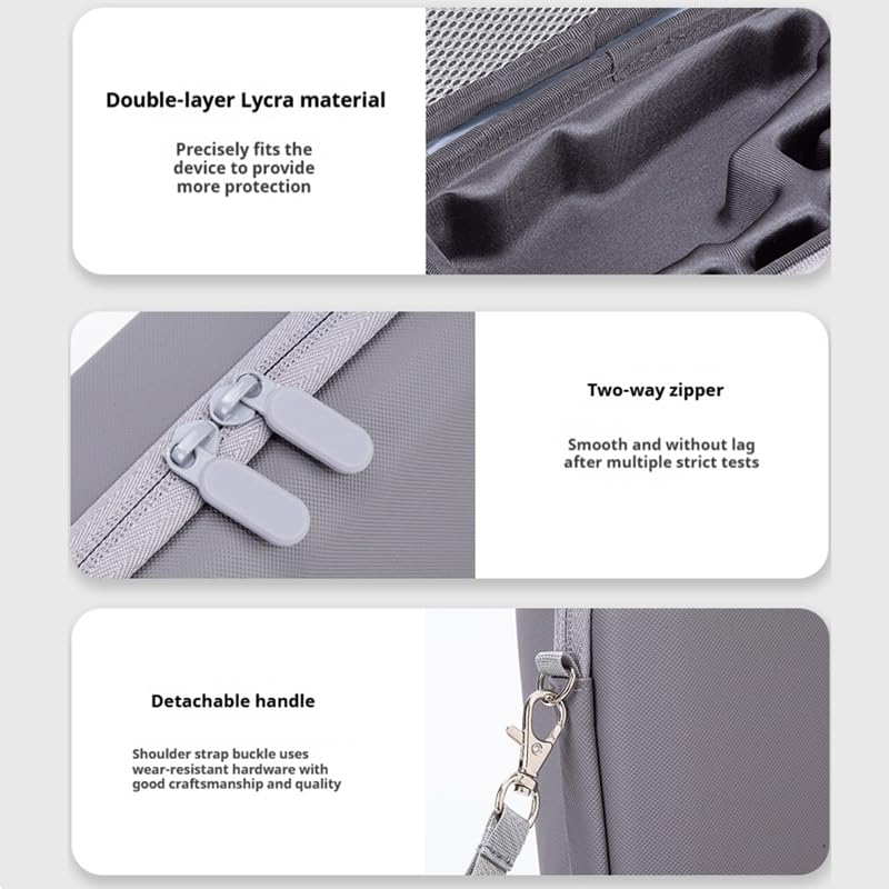 GetZget® Carrying Case Bag Compatible with DJI Osmo Pocket 4 Pro Water Splash Proof Protective Storage Hand Bag Accessories(Grey)