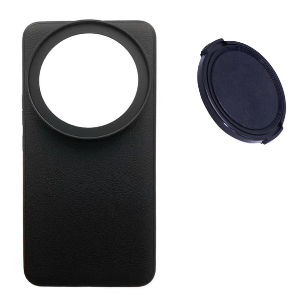 67mm Filter Phone Case for Xiaomi 14 Ultra with Lens Cap (Black)