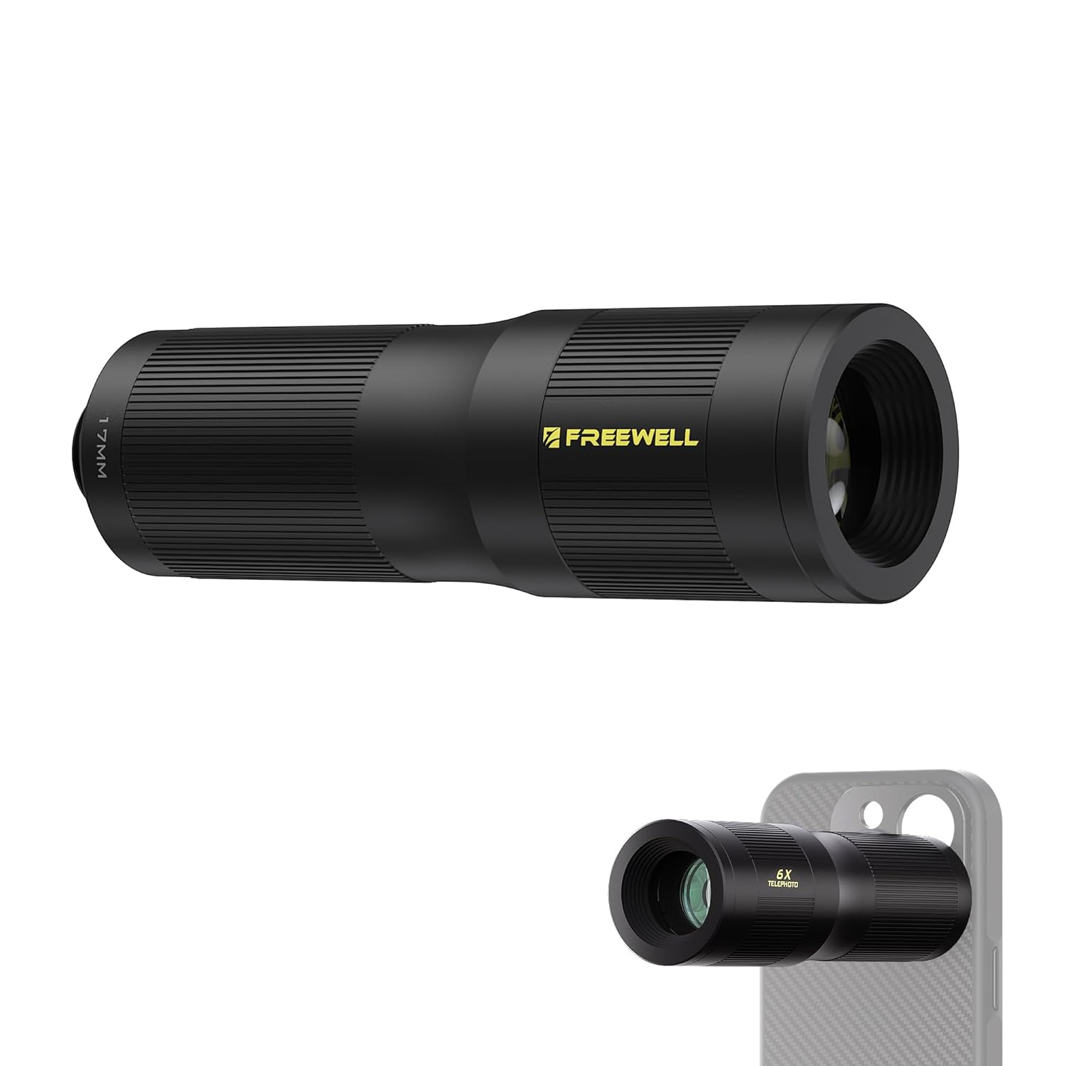 Freewell 6X Telephoto Lens 17mm Thread Professional Zoom Lens for iPhone & Samsung