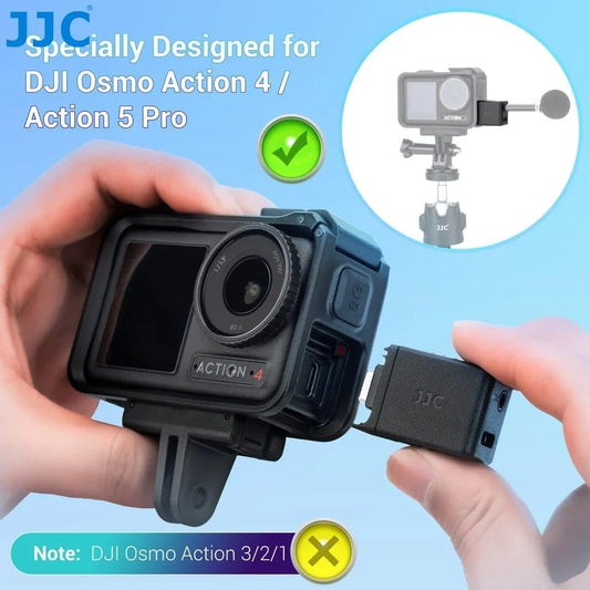 Microphone Adapter For DJI Osmo Action 4 / Action 6/5 Pro External Mic Audio Adapter Dongle