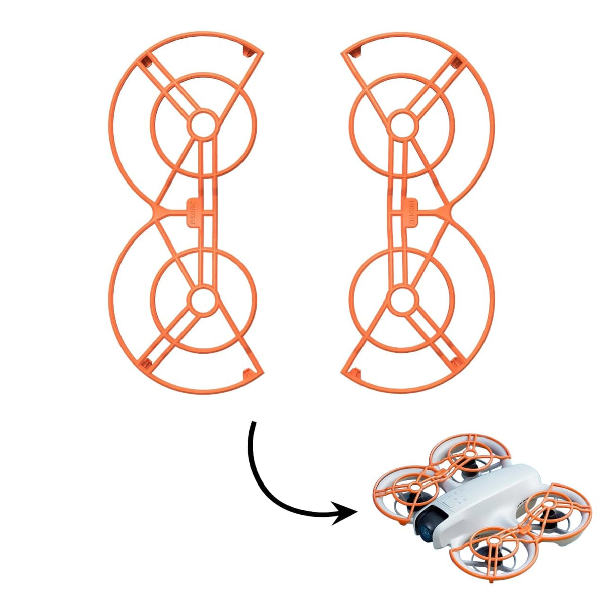 360 Degree Propeller Guard Bumper for DJI Neo (Orange)