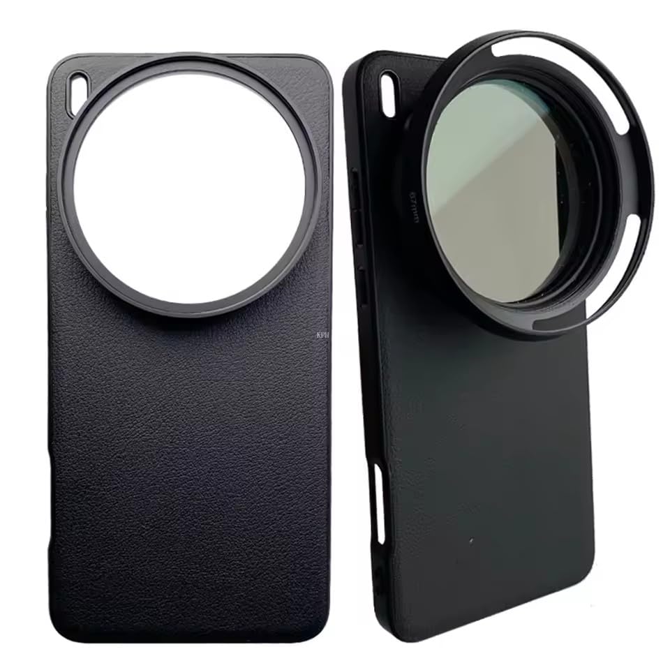 GetZget® 67mm Phone Case For Vivo X300 Pro with Lens Cap Cover Support 67mm ND Filter Lens Accessories (Black) (Vivo X300 Pro)